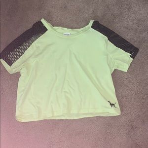 Women’s pink brand crop top tee